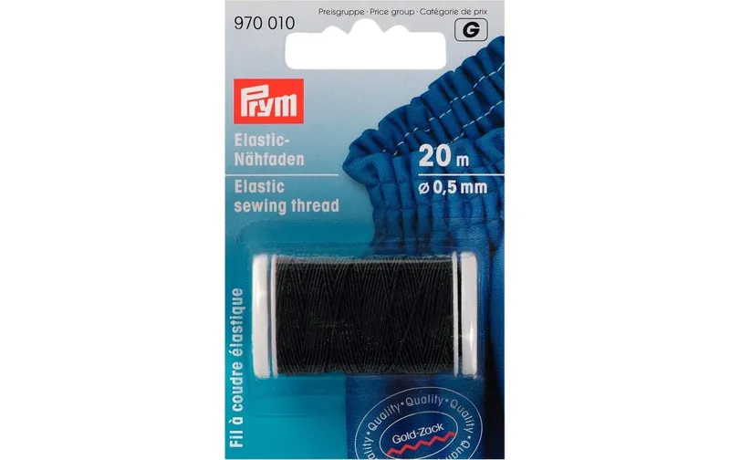 Prym Elastikfaden 0.5 mm x 20 m nero