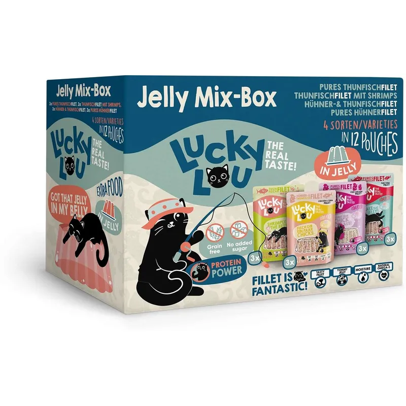 Lucky Lou Extra Food Mix-Box in Gelée, 12 x 70 g