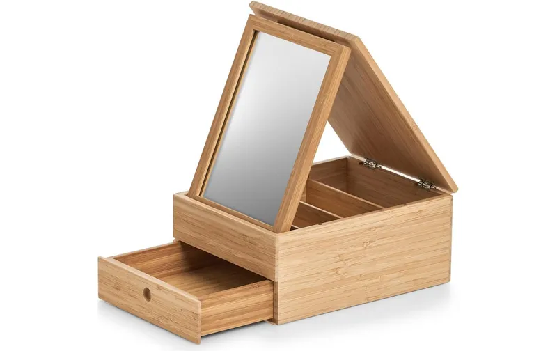 Zeller Present Schmuckhalter mit Spiegel naturale