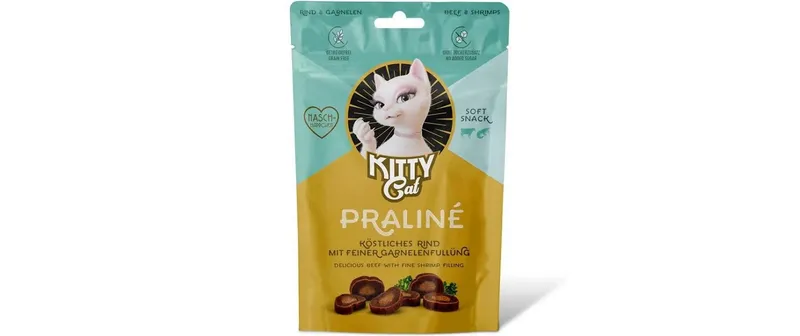 KITTY Cat Katzen-Snack KittyCat Praliné Rind, Garnele 50 g