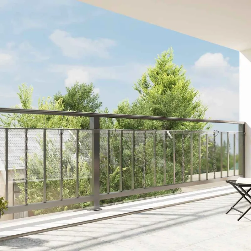 Transparente Plane mit Ösen 1x8 m PVC