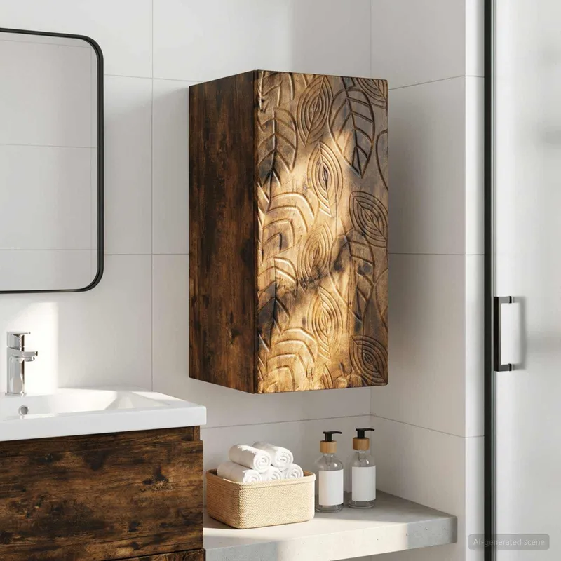 Badezimmer-Wandschrank DELFT Raucheiche 30 x 31 x 59 cm