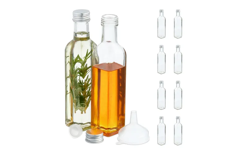 relaxdays Einmachflasche 250 ml, 8 Stück