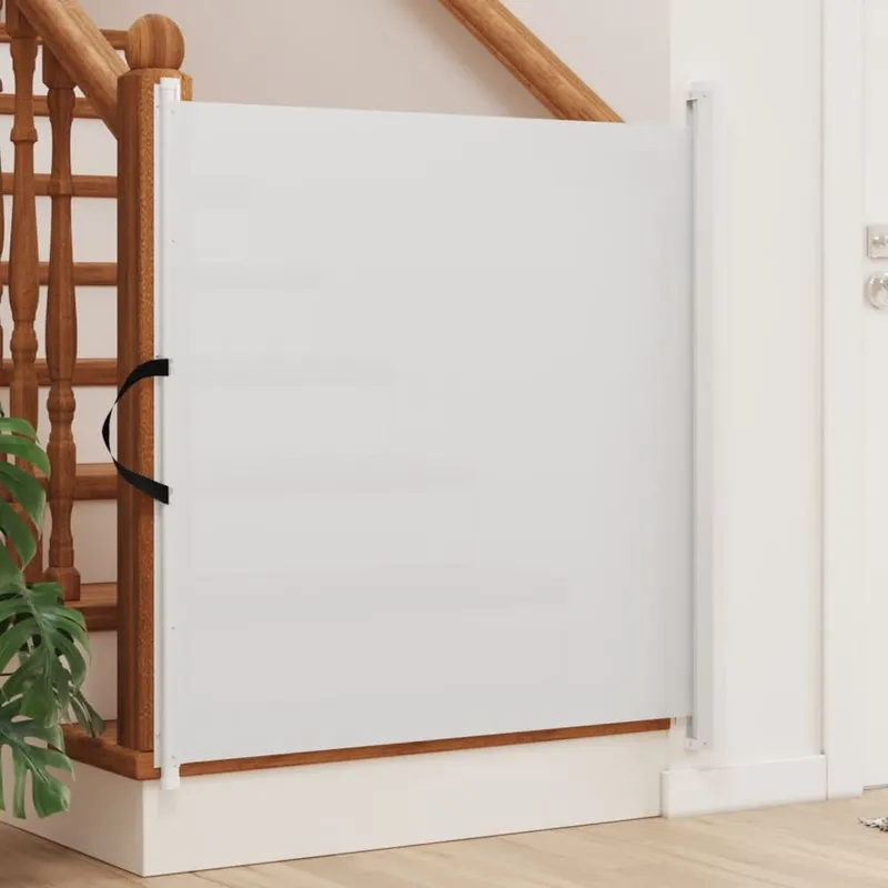 Haustier-Barriere Ausziehbar bianco 117,5x125 cm