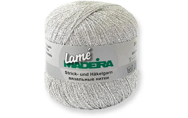 Madeira Häkel- e Strickgarn Lamé 25 g, 175 m, argento