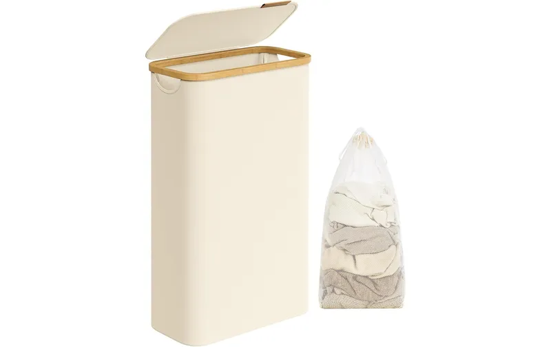 Songmics Wäschekorb 65 l, Beige