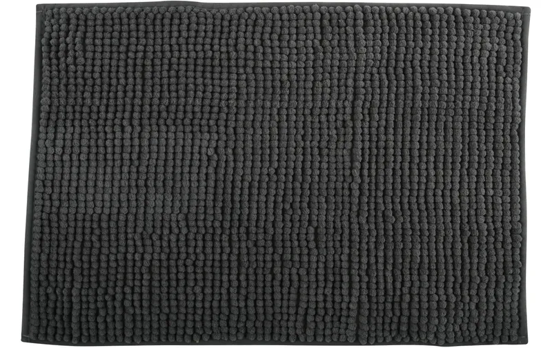 MSV Badteppich Chenille 40 x 60 cm, Dunkelgrau