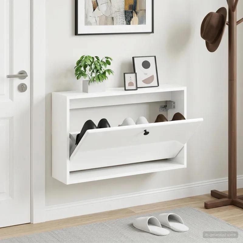 Wandmontierter Schuhschrank BREDA 71 x 17 x 43 cm derivato del legno