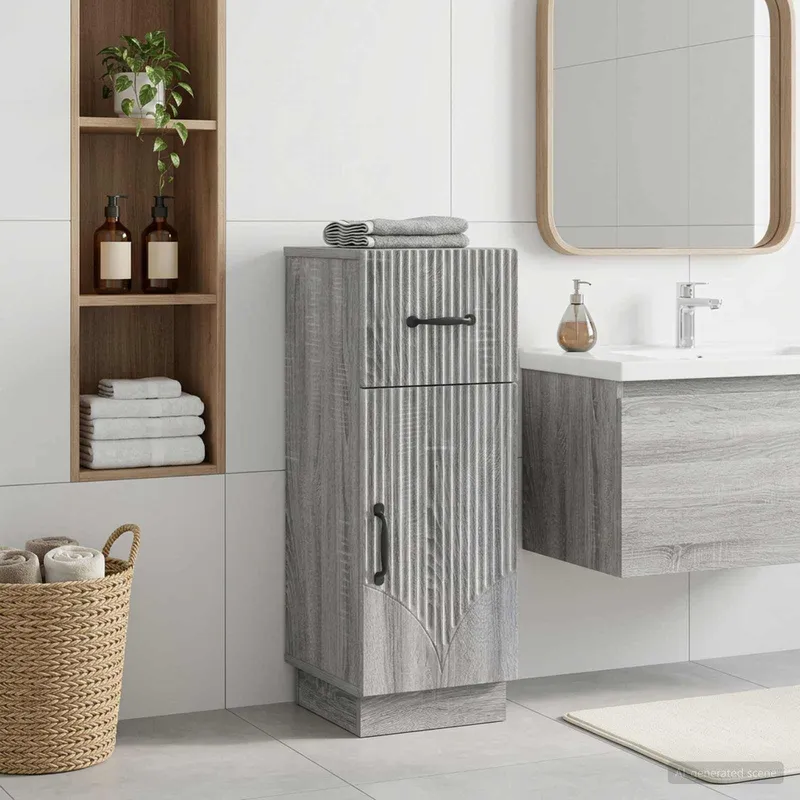 Badezimmer Aufbewahrungsschrank HOORN Sonoma-Grau