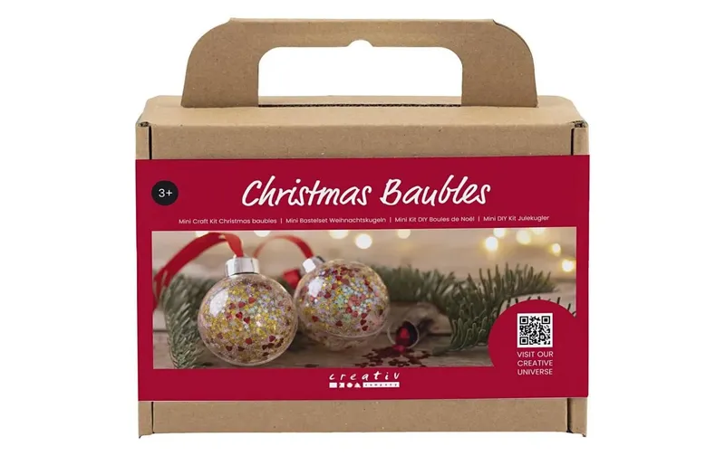 Creativ Company Bastelset Weihnachtskugeln Pailletten
