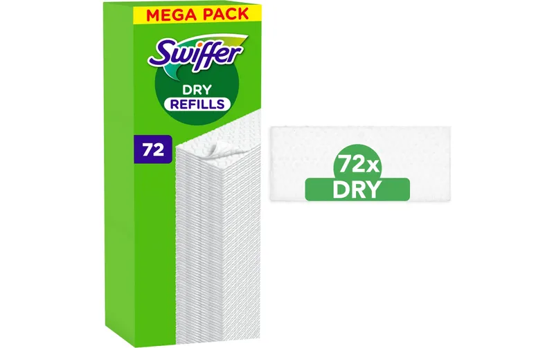 Swiffer Reinigungspad Bodenwischer Dry Nachfülltücher 72 pièces
