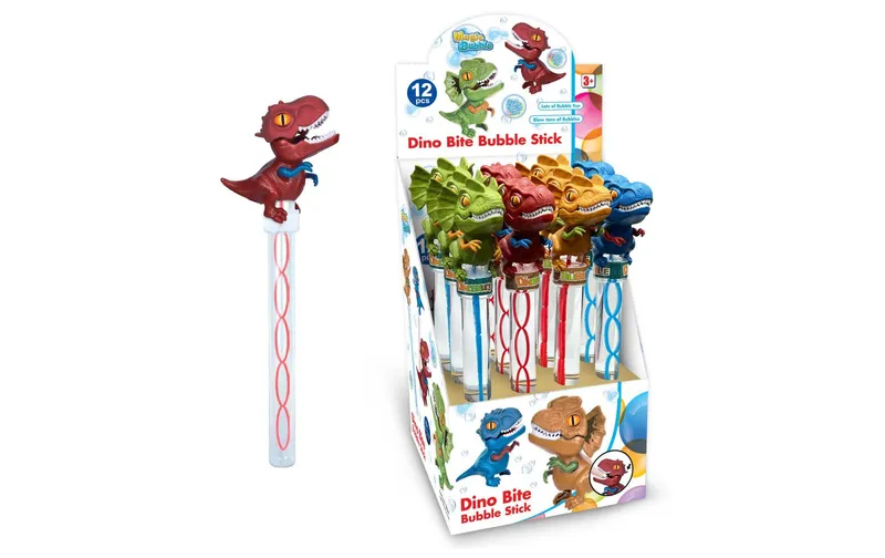 Totally Seifenblasen Dino Bite Bubble Stick assortiert