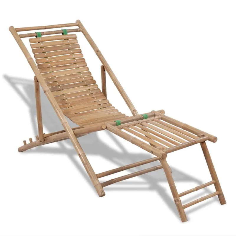Liegestuhl con pediera Bambus