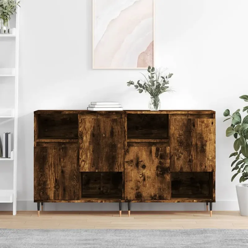 Sideboards 2 Stk. Räuchereiche derivato del legno