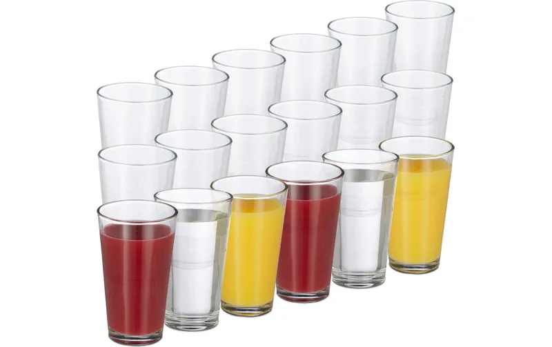 relaxdays Trinkglas 500 ml, 18 pièces