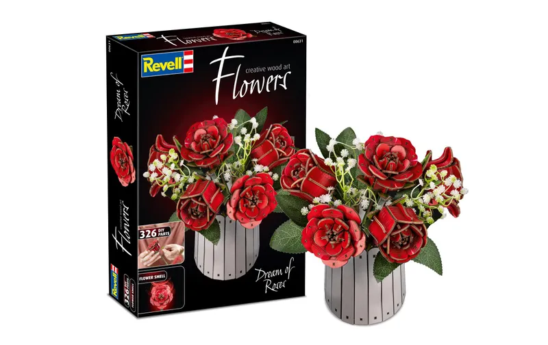 Revell Dream of Roses Holz, Rosen-Bouquet avec Vase et Duft