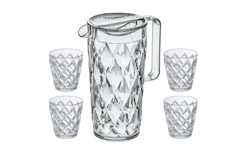Koziol Krug Crystal 1.6 l 5-teilig, transparent