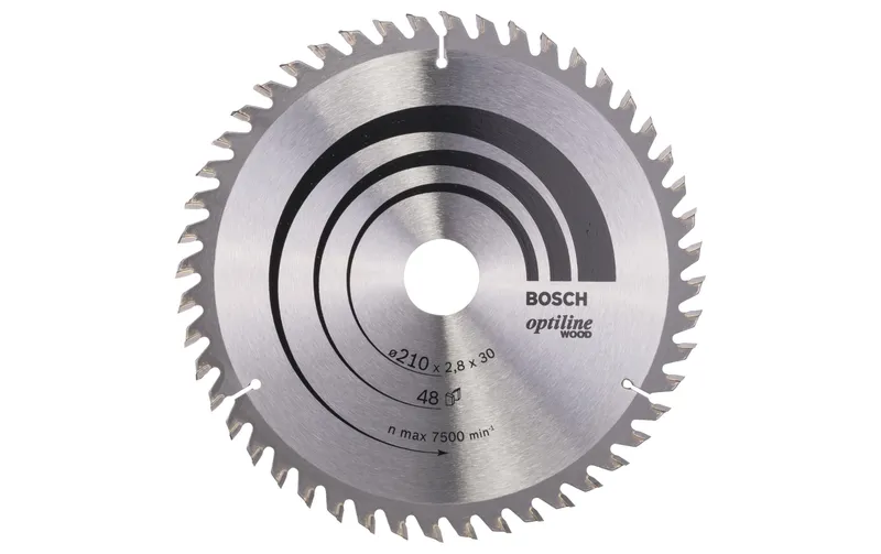 Bosch Professional Kreissägeblatt Optiline Wood, 210 x 30 x 2.8 mm, Z 48