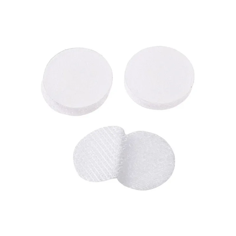 HobbyFun Klettverschluss 2 cm Rund blanc 20 pièces