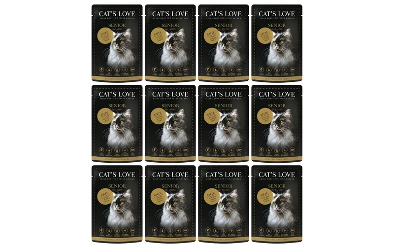 Cat's Love Nassfutter Senior Ente 12 x 85 g