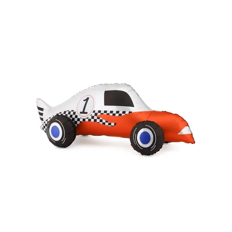 Partydeco PartyDeco Stehender Folienballon Rennwagen multicolore