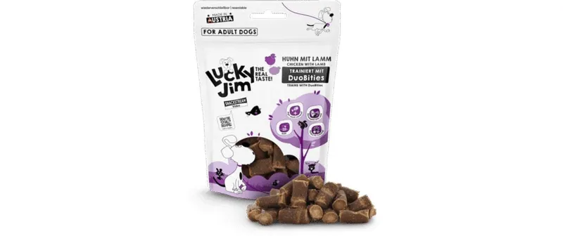 Lucky Jim Leckerli DuoBities Huhn mit Lamm 70 g