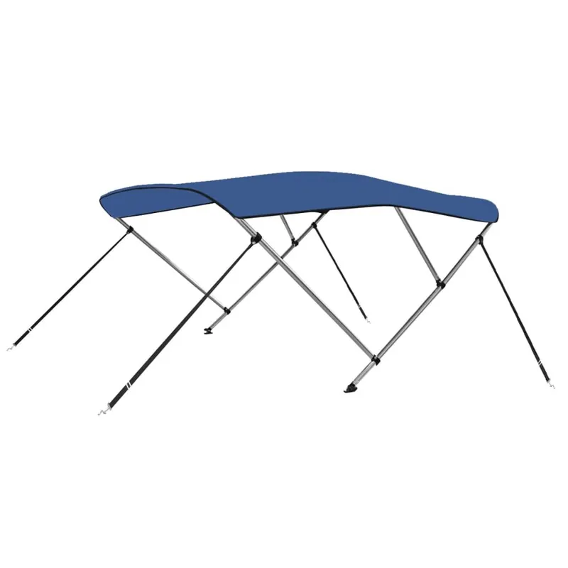 Auvent bimini à 3 arceaux Bleu 183x180x137 cm