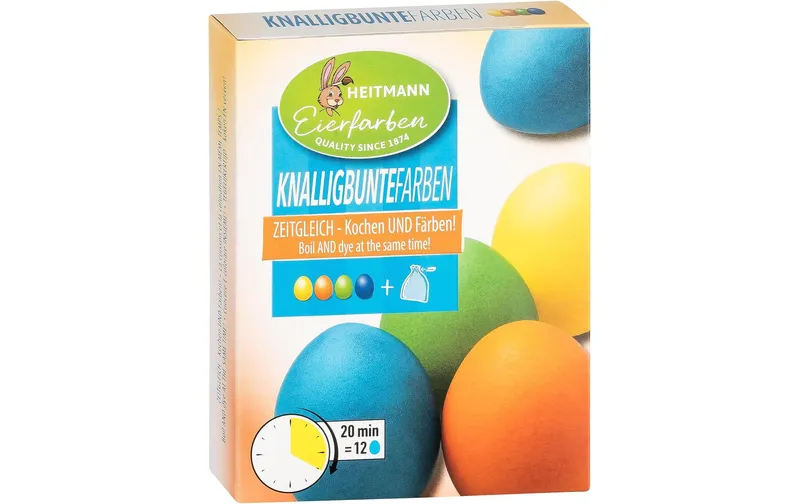 browns Heitmann Eierfarben Brillant-Ei Gelb, Orange, green, Türkis