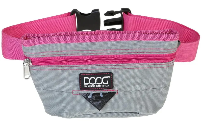 Doog Treat Pouch L Grau / Pink