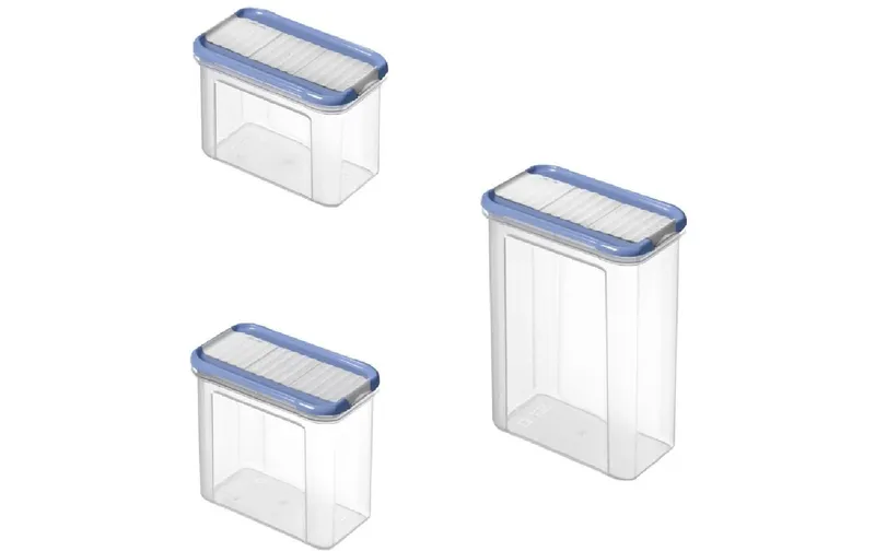 rougeho Set Premium Dosen 12 tlg. Domino 13 l, transparent