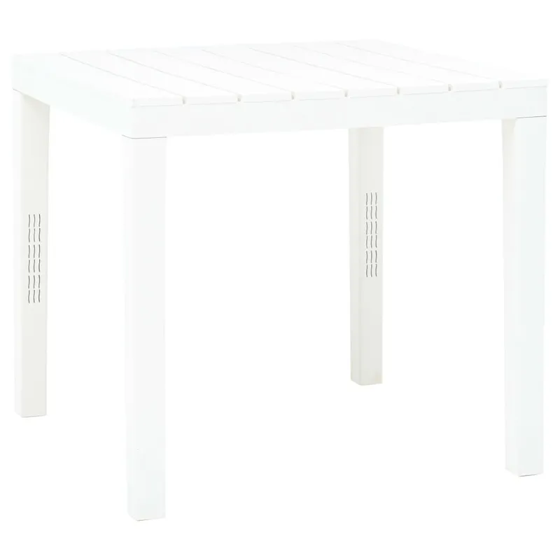 Table de jardin Blanc 78x78x72 cm Plastique