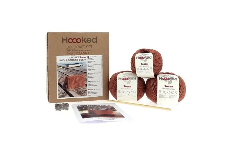 Hoooked Häkelset Schultertasche, Tossa Solta Antique Brick