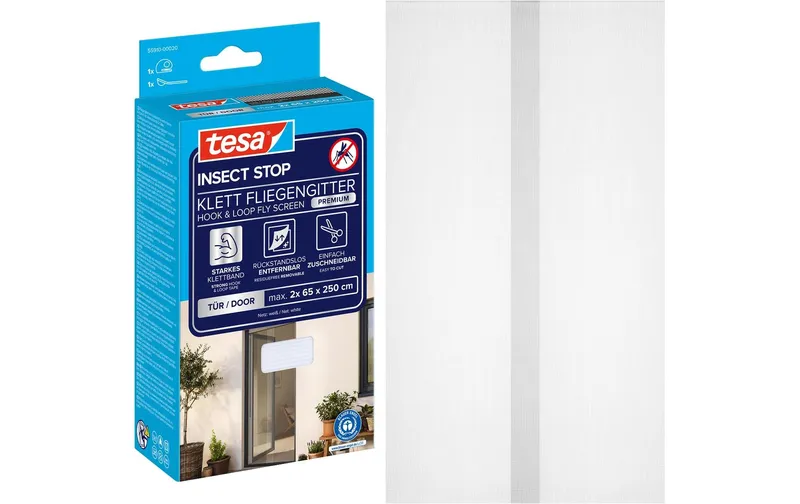 tesa Fliegengitter Insect Stop Comfort Türen weiss