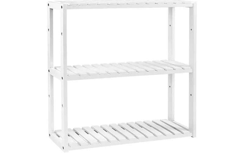 Songmics shelf with 3 Ablagen in Bambus, white