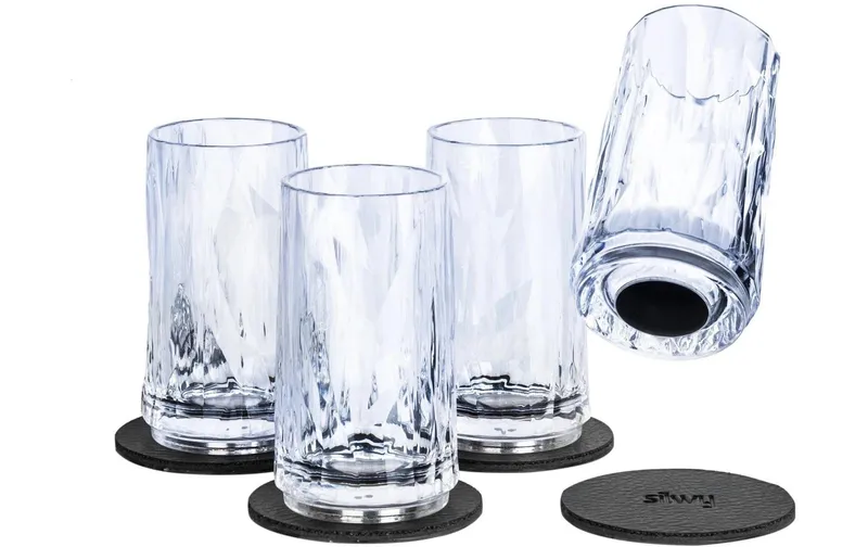 Silwy Magnet-Kunsttessutogläser, 4er-Set, 40 ml