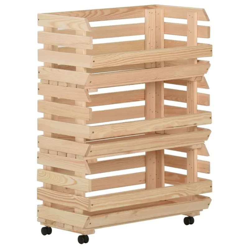 Gemüsewagen 57x30x80 cm legno massiccio pino