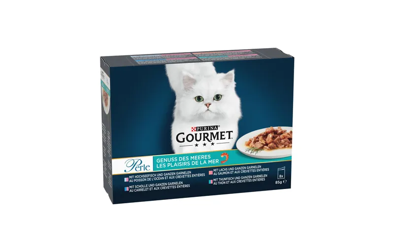 Purina Gourmet Nassfutter Gourmet Perle Genuss des Meeres, 8 x 85 g