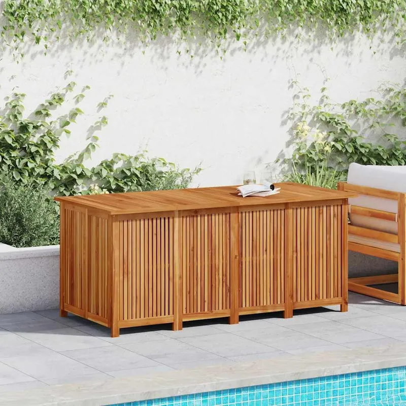 Boîte de rangement de jardin 175x80x75 cm bois massif d'acacia