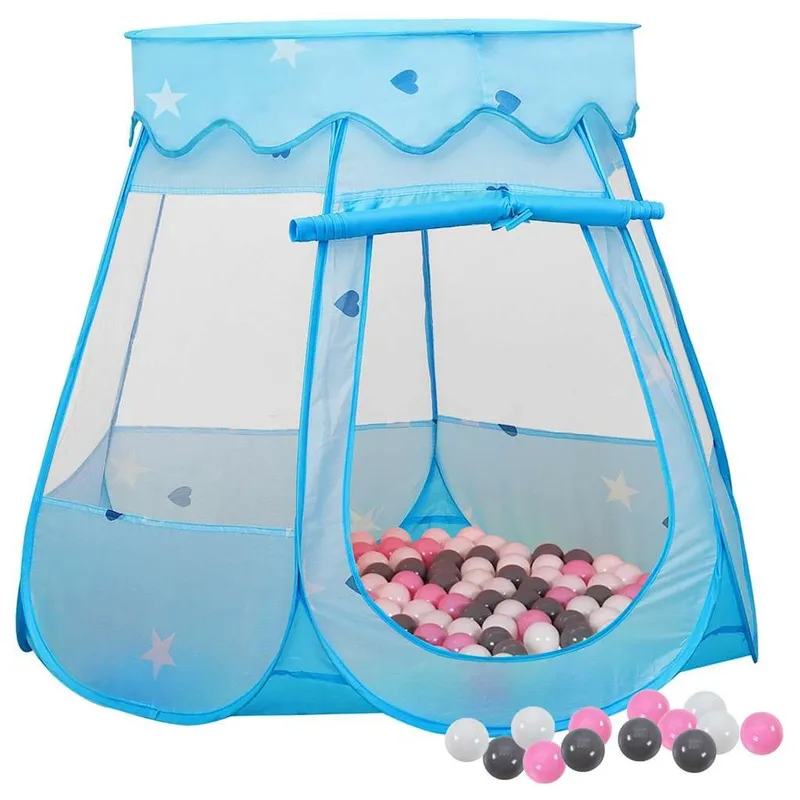 Kinder-Spielzelt mit 250 Bällen blue 102x102x82 cm