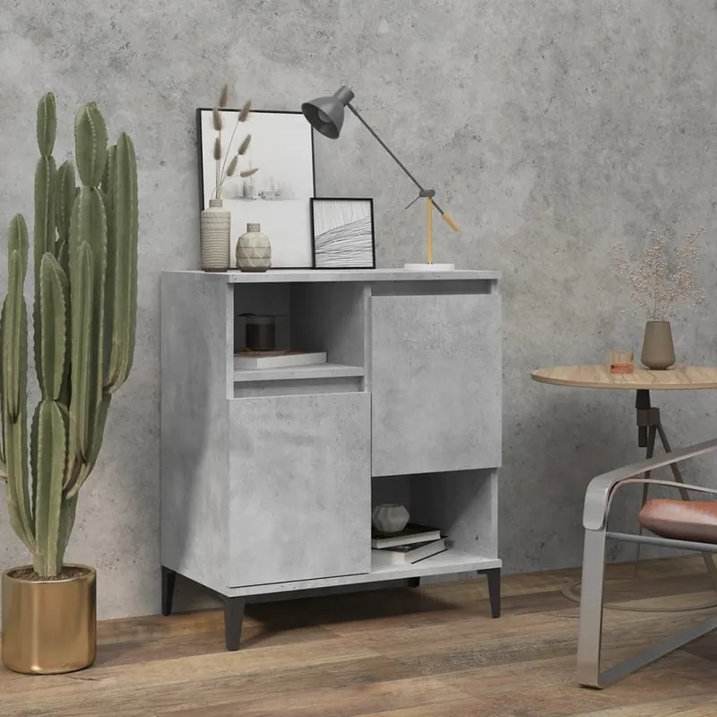 Sideboard Betongrau 60x35x70 cm derivato del legno