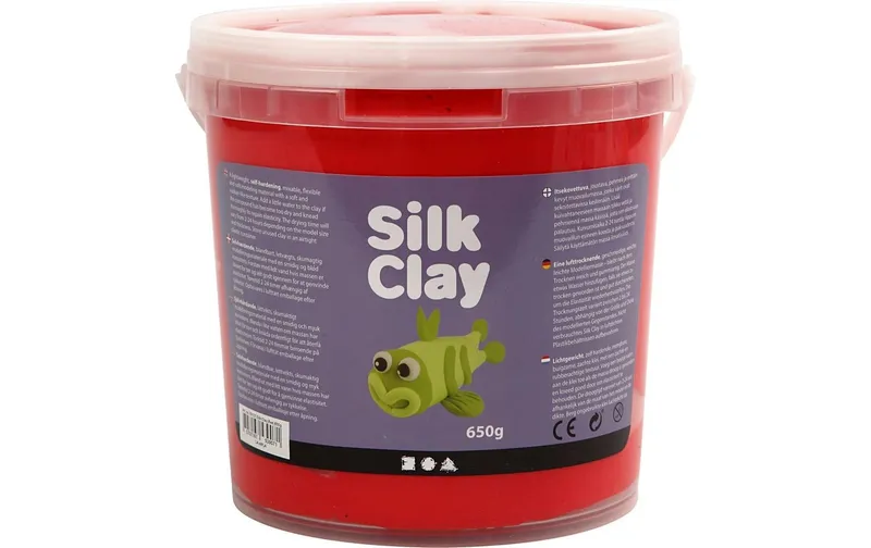 Creativ Company Modelliermasse Silk Clay 650 g, rouge