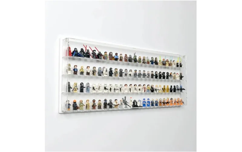 iDisplayit Baukasten Acryl-Wand-Display für 100 LEGO-Minifiguren