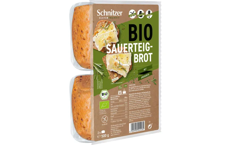 Schnitzer Bio Aufbackbrot Rustico glutenfrei 2 x 250g