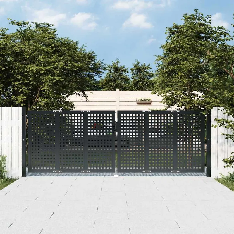 Portail de jardin Anthracite 300x100 cm Acier