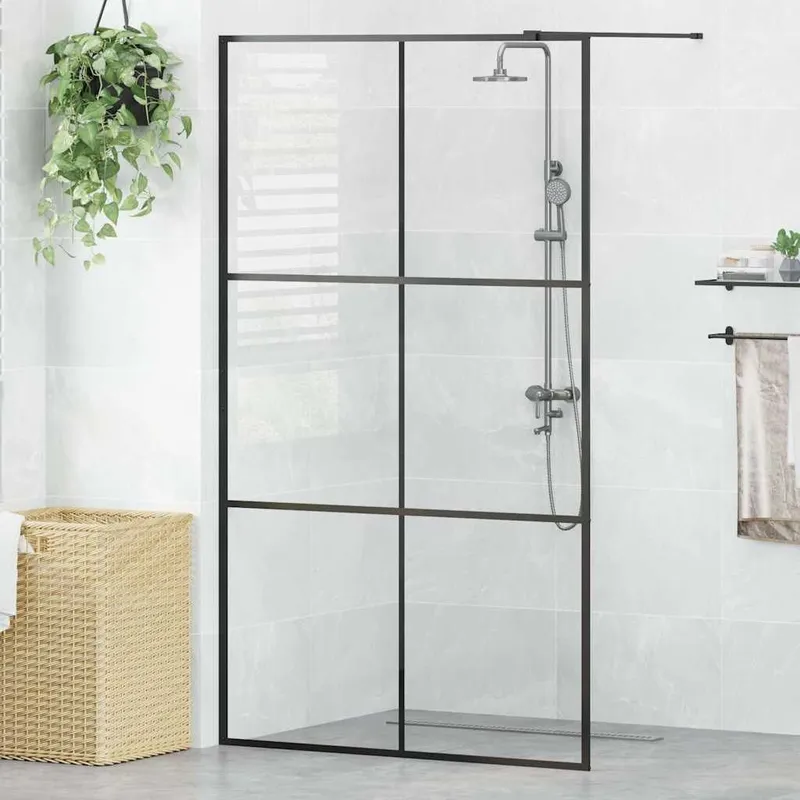 Duschwand für Begehbare Dusche mit Klarem ESG Glas 115x195 cm