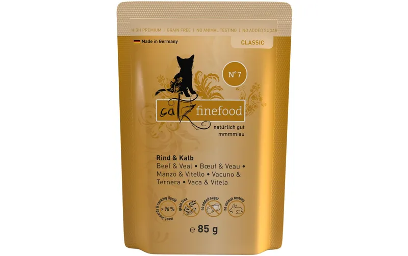 catz finefood Nassfutter No.07 Rind & Kalb, 85 g