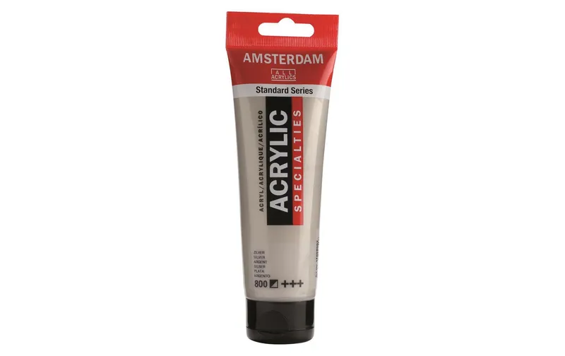 Amsterdam Acrylfarbe Standard 800 Silber Halbdeckend, 120 ml