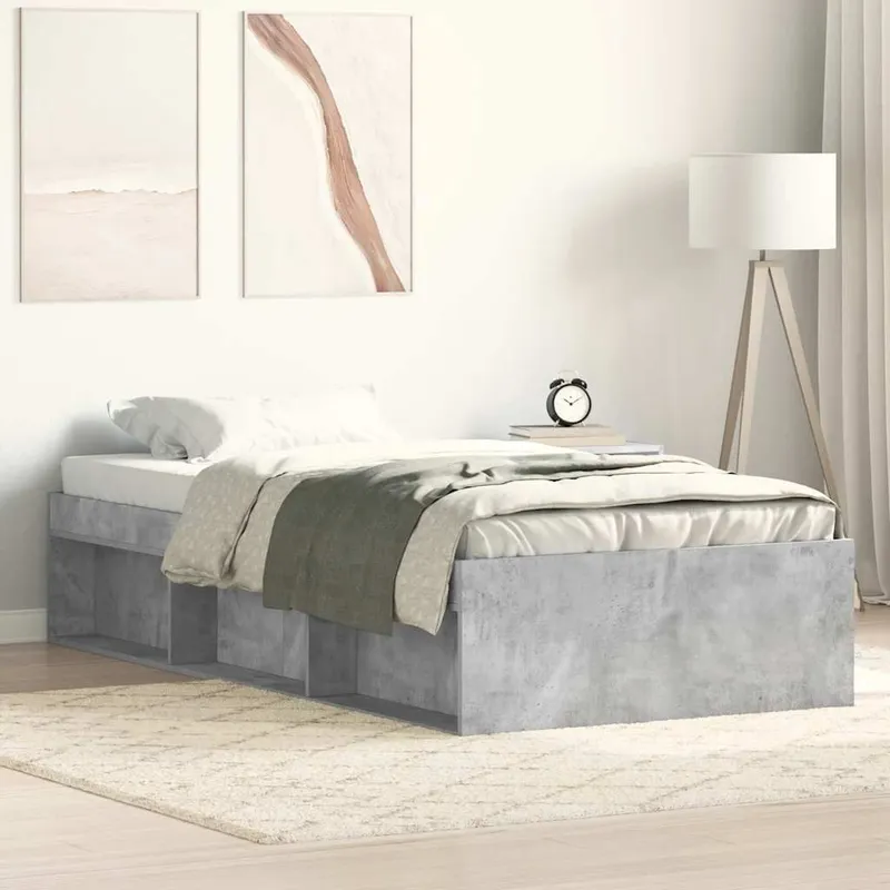Bettgestell Betongrau 90x190 cm