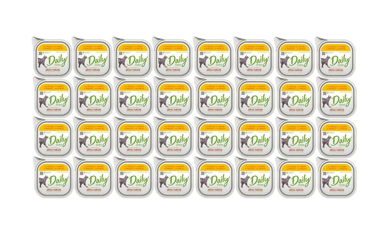 Almo Nature Nassfutter Daily mit Huhn 32 x 100g