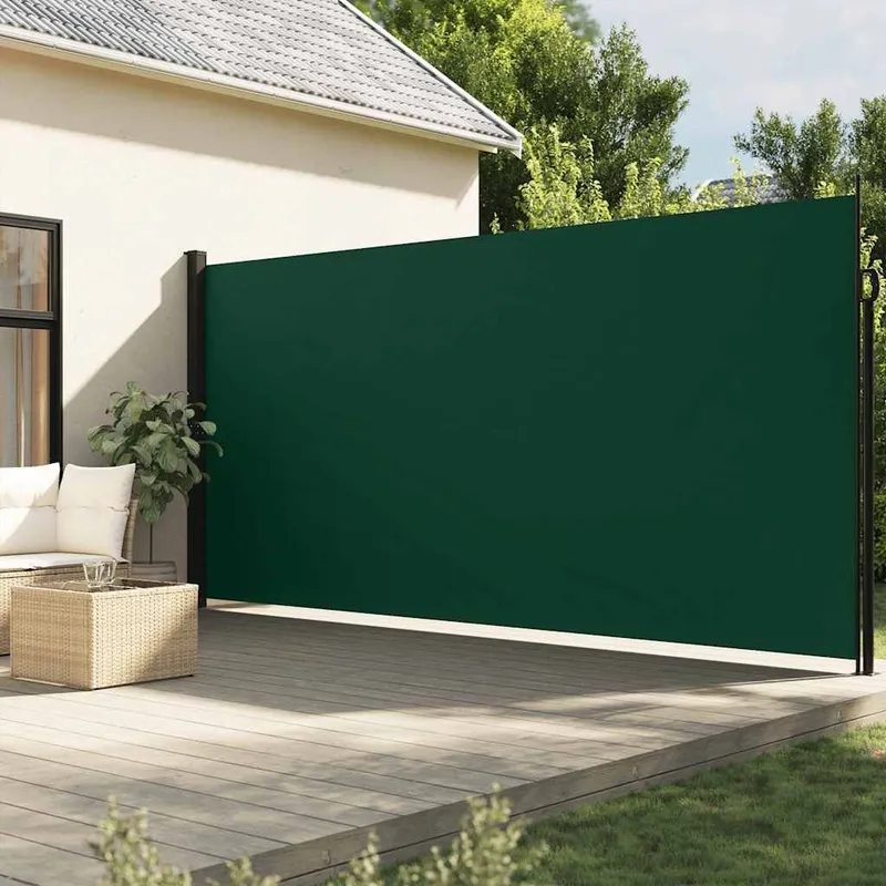 tenda laterale Ausziehbar Dunkelgrün 200x500 cm